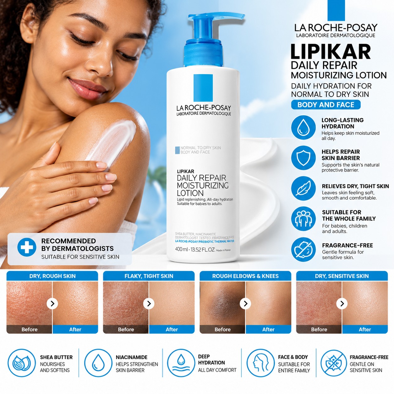 La Roche-Posay Lipikar Daily Repair Moisturizing Lotion – 400 ml